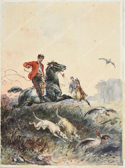 JANKOWSKI Charles-Boris (1862-1941).

Chasse...