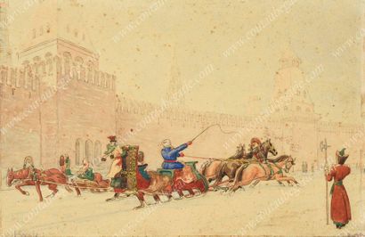 ÉCOLE RUSSE DU XIXe SIÈCLE.

Traîneau au...