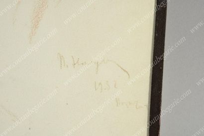 ÉCOLE RUSSE DU XXe SIÈCLE.

Portrait d'homme.
Sanguine...