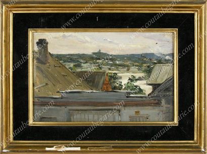 ÉCOLE FRANÇAISE

Vue des toits de Perm.
Huile...