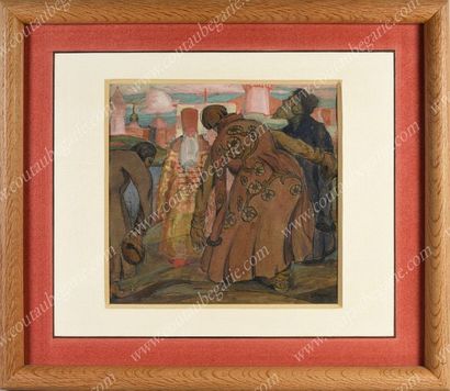 ÉCOLE RUSSE DU XXe SIÈCLE.

Le tsar Saltan.
Gouache...