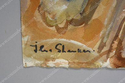 SHENKER Ilya (°1922).

Vue des clochers d'une...