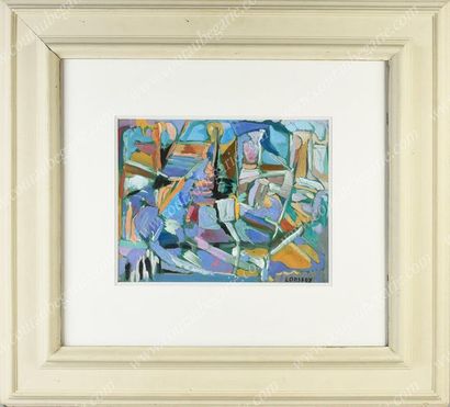 LANSKOY André (1902-1976).

Scène abstraite.
Gouache...