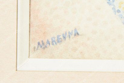 
Jeune femme à sa toilette.
Aquarelle signée...