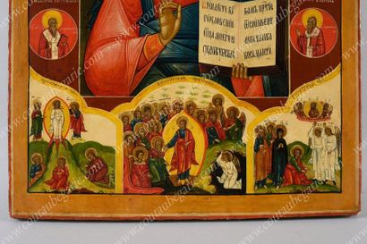 ICÔNE DU CHRIST PANTOCRATOR.
Entouré de cinq...