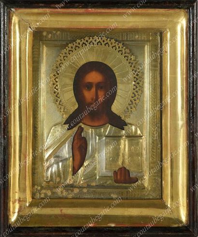 ICÔNE DU CHRIST PANTOCRATOR.
Tempera sur...