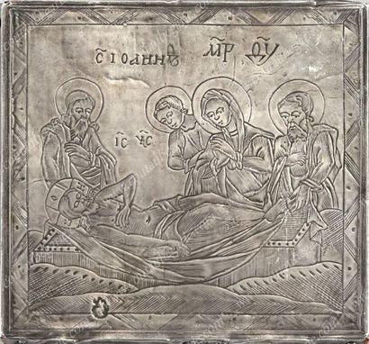 ICÔNE DE LA MISE AU TOMBEAU DU CHRIST.
En...