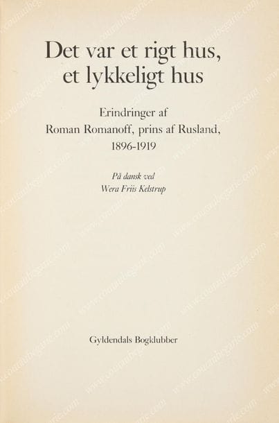 ROMANOFF Roman, prince de Russie. Det var...