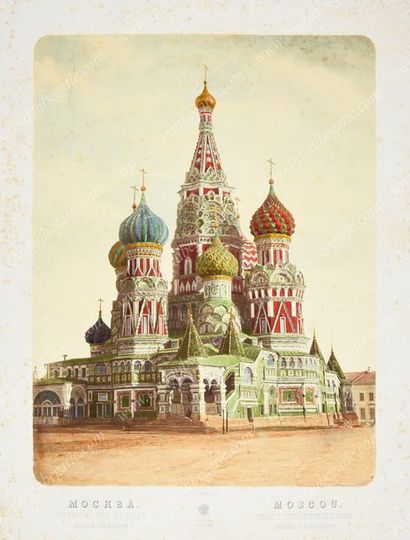 MOSCOU.
Ensemble de 10 grands tirages photographiques,...