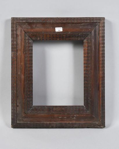Wooden frame and walnut veneer with reversed...