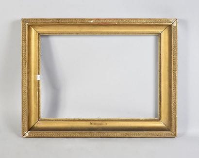 Wooden frame and gilded paste with heart...
