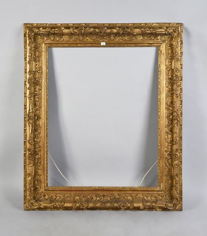 Sculpted and gilded lindenwood frame with...