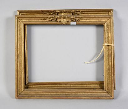 Pair of moulded and gilded wooden chopsticks...