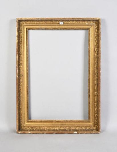 Wooden frame and gilded paste called double-throat.

Empire...