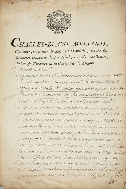 ROYAL AND MILITARY ORDERS]. 
 Set of 11 signed...