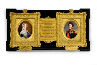 PAIR OF LARGE MEDALLIONS REPRESENTING KING...