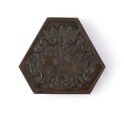 ATTENDANCE TOKEN. Triangular shape, cut on...