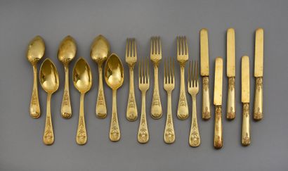 
VERMEIL DESSERT SERVICE OF NAPOLEON'S MOTHER,...