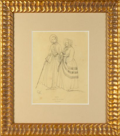 Ecole du XIXe siècle.
Presumed portrait of...