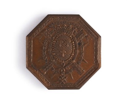 ATTENDANCE TOKEN. Octagonal shape, in gilded...