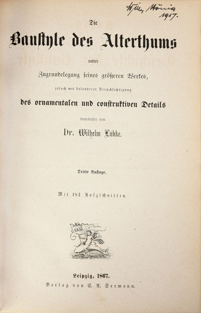LIBRARY OF
THE ROYAL HOUSE OF BAVIERS.
Lübke...