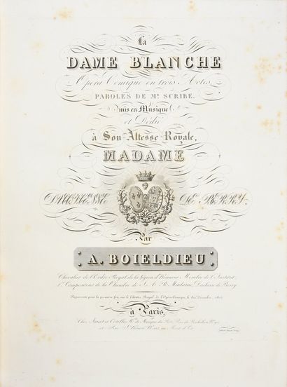 BOIELDIEU François-Adrien.
La Dame Blanche,...