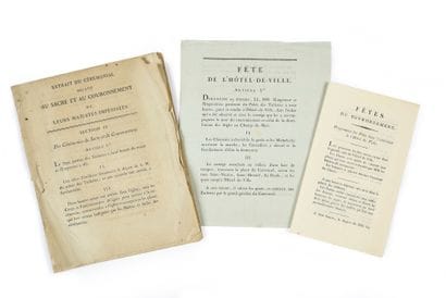 SACRE DE NAPOLÉON.
Brochure entitled 