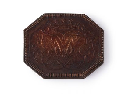 ATTENDANCE TOKEN. Octagonal shape, in gilt...