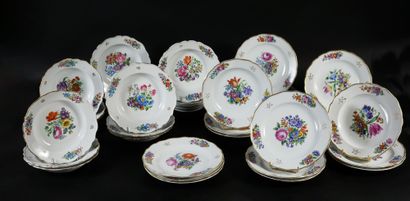 PORCELAIN TABLE SET, MEISSEN, SAXONY, 20th...