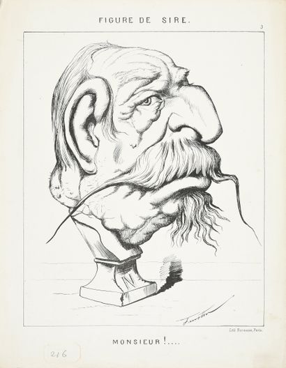 NAPOLEON III]. 
 Nice set of 60 satirical...
