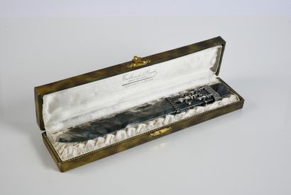 PAPER CUTTER. Rectangular shape carved in...