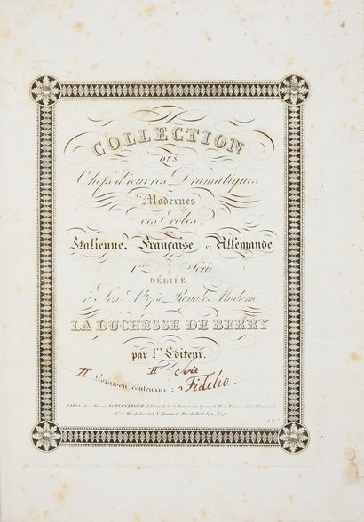 BEETHOVEN Ludwig von.
Fidelio, opera seria...