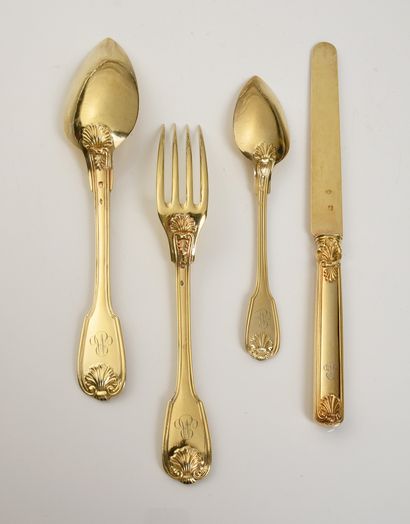 ENTERMETS SERVICE,
LANDRY, PARIS, 1840-1850.
Shell...