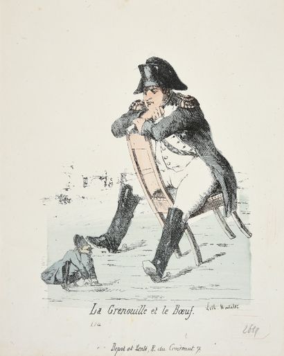 NAPOLEON III]. 
 Nice set of 60 satirical...