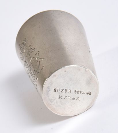 GERMAN ROYAL HOUSE. 
 Small silver goblet,...