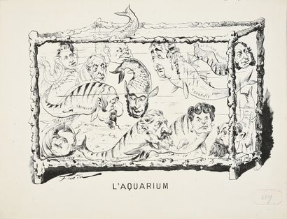 NAPOLEON III]. 
 Nice set of 60 satirical...