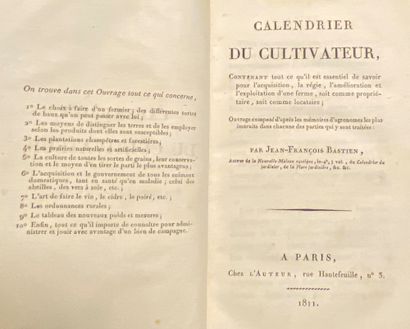 BASTIEN Jean-François.
Calendar of the farmer,...