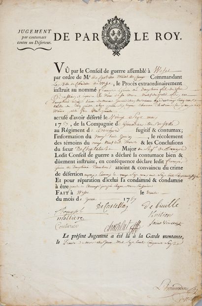 ROYAL AND MILITARY ORDERS]. 
 Set of 11 signed...