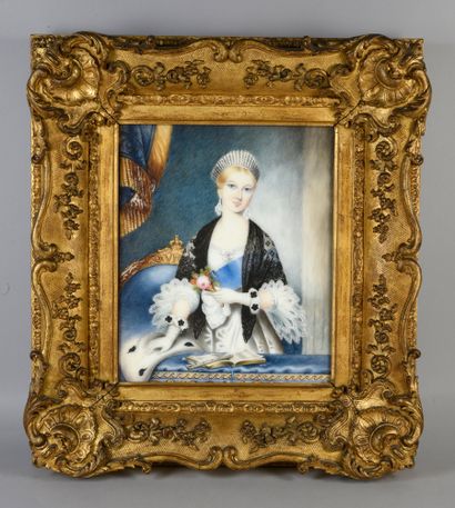 ATTRIBUÉ À JOHN HASLEM (1808-1884).
Portrait...