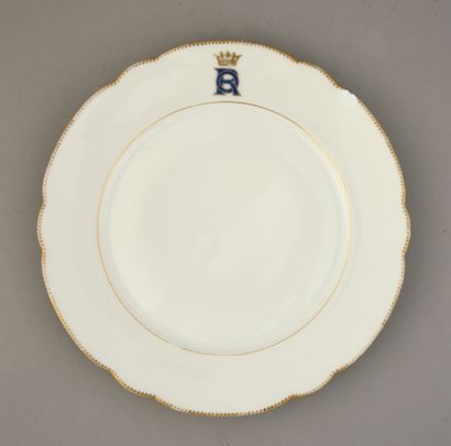 TABLE SERVICE OF THE DUKE OF CHARTRES, PILLIVUYT,...