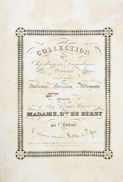 ROSSINI Gioachino.
Moses, opera in four acts,...