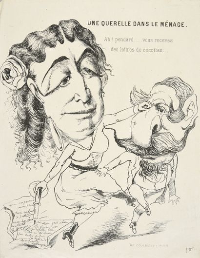 NAPOLEON III]. 
 Nice set of 60 satirical...