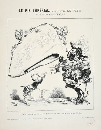 NAPOLEON III]. 
 Nice set of 60 satirical...