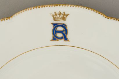 TABLE SERVICE OF THE DUKE OF CHARTRES, PILLIVUYT,...