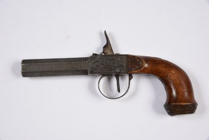 PAIR OF PERCUSSION GUNS.
Bronze frame and...