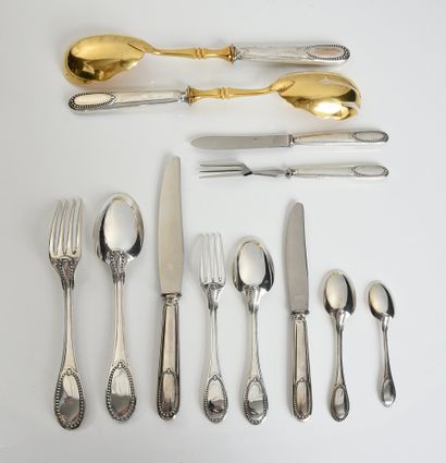 SILVER MENAGERE.
RAVINET D'ENFERT, PARIS,...
