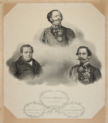 Ecole Italienne du XIXe siècle.
Portraits...