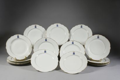 TABLE SERVICE OF THE DUKE OF CHARTRES, PILLIVUYT,...
