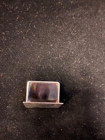SET OF FOUR MENU HOLDERS. Rectangular shape,...