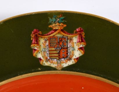 SPANISH NOBLESSE.
Hard porcelain plate, decorated...